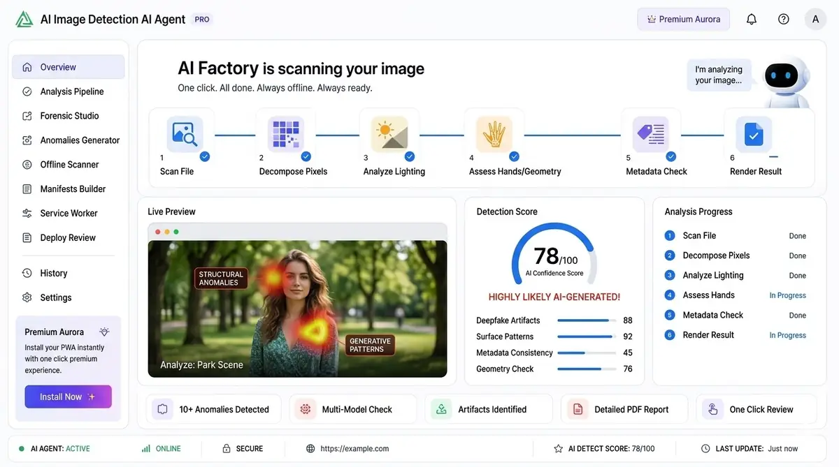 AI forensic audit assistant — example of the AI tool dashboard software